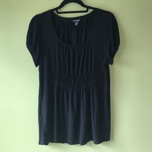 Black Top with Cinched Waist